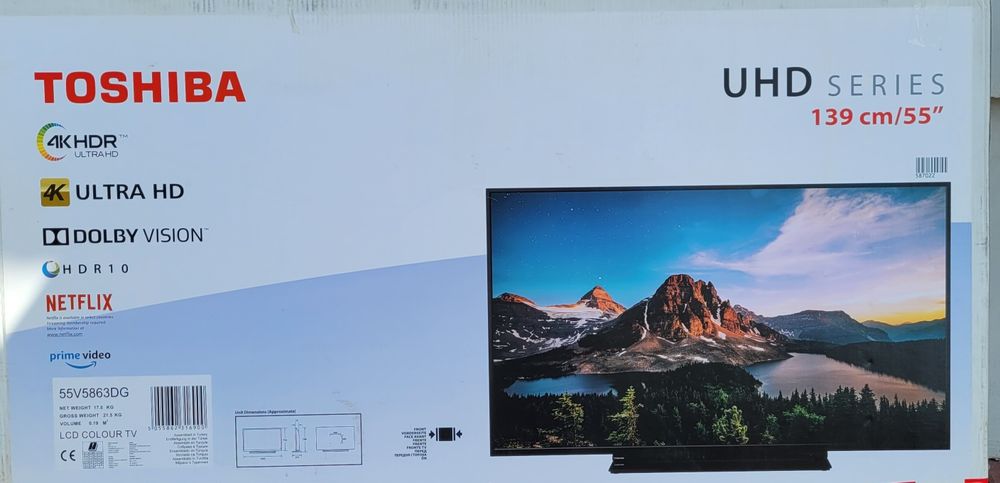 Telewizor LED 55 cali Toshiba 4K Ultra HD Smart TV WiFi nowy gwarancja