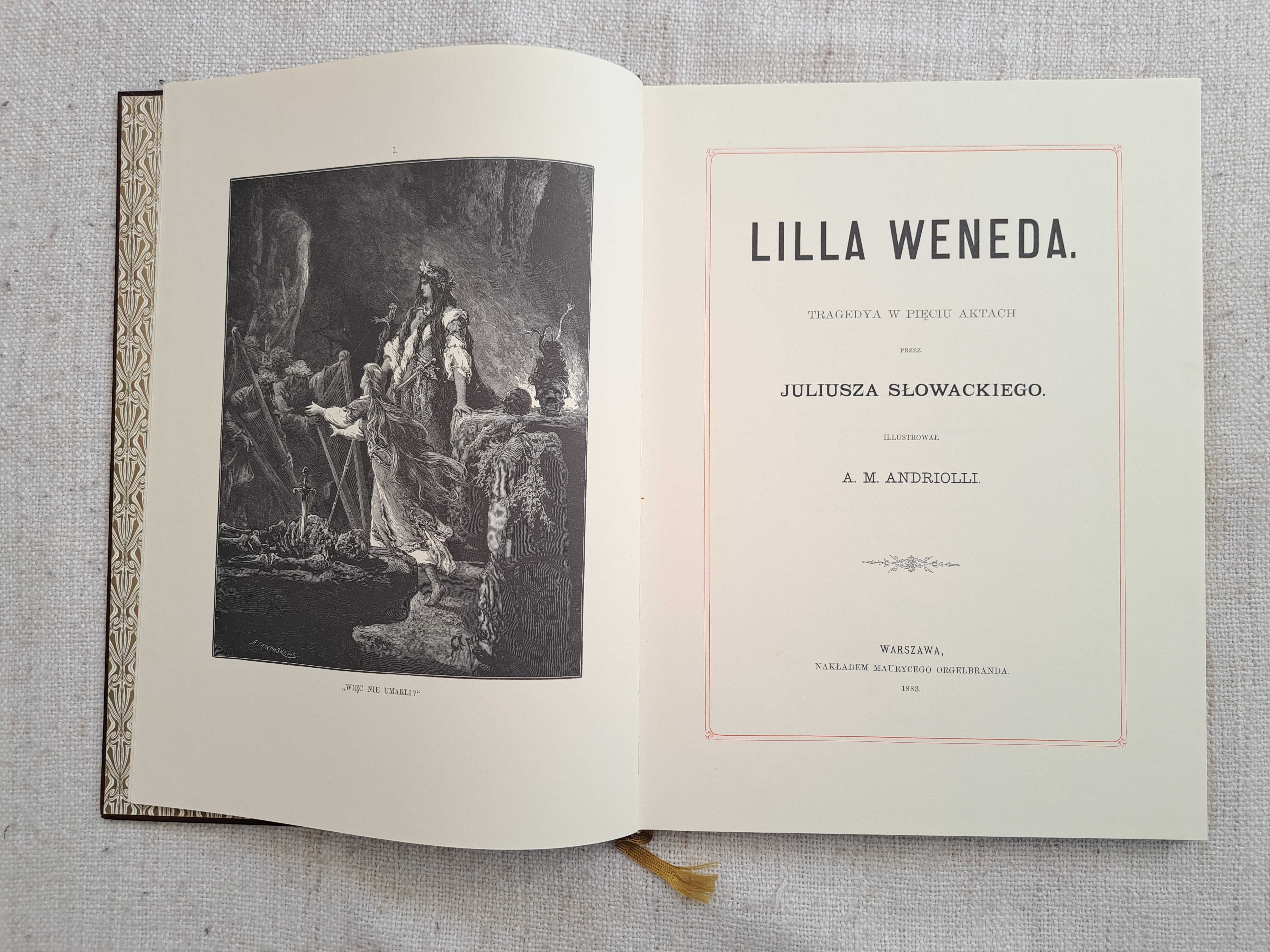 Lilla Weneda. Juliusz Słowacki. Ilustracje Andriolli. Reprint z 1883 r