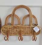 Wieszak boho prawdziwy rattan