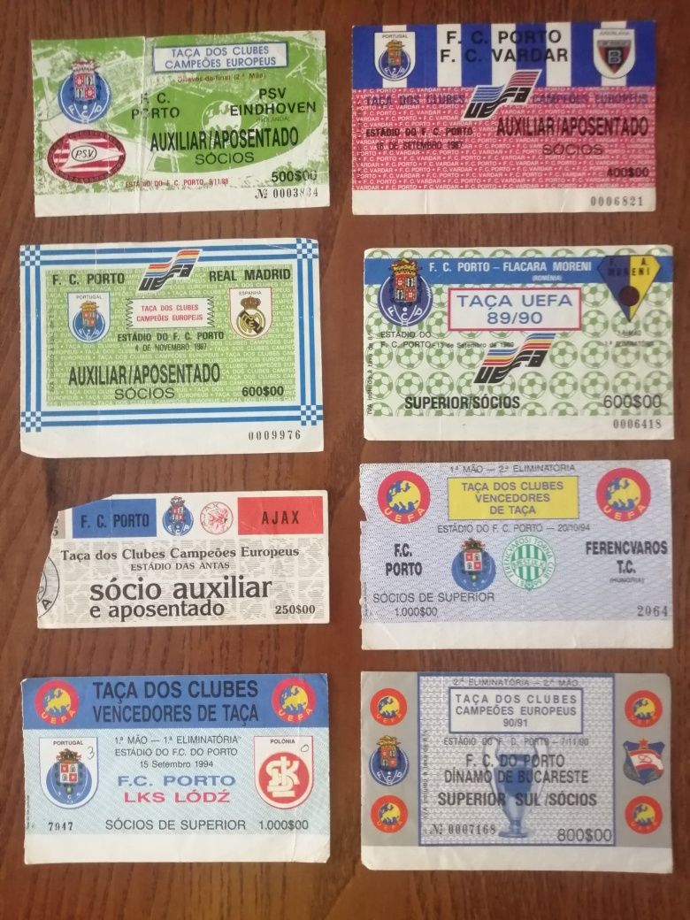 Bilhetes desportivos para colecionadores
