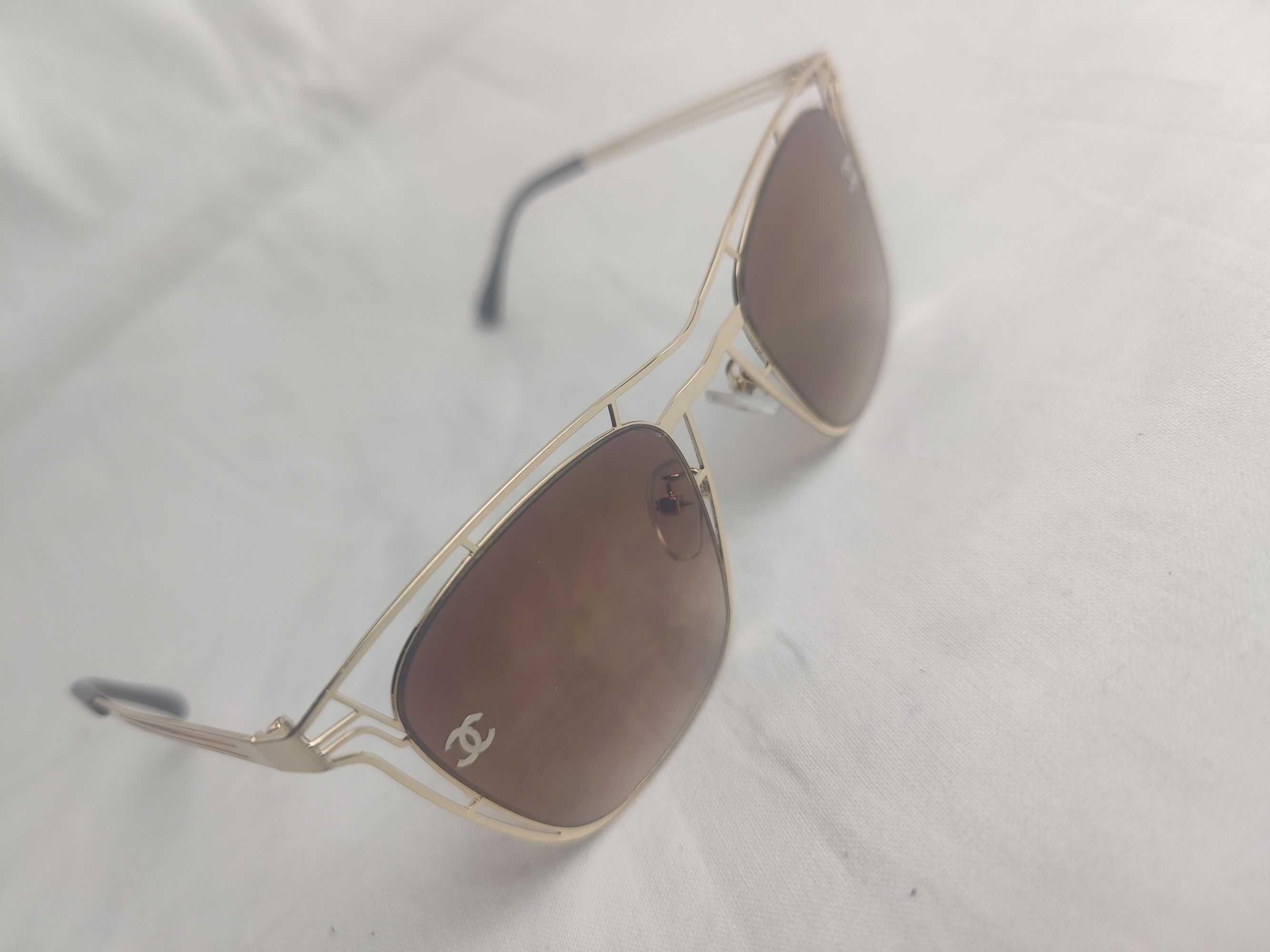 Okulary przeciwsłoneczne Dior logowane srebrne nowość lato