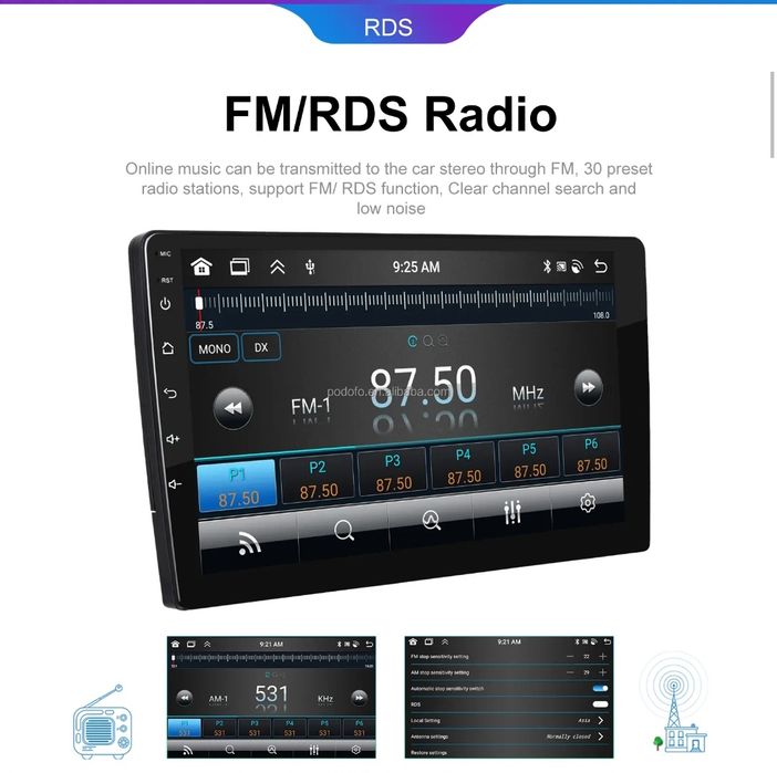 Rádio android Renault Arkana GPS Carplay Wi-Fi Bluetooth RDS novo