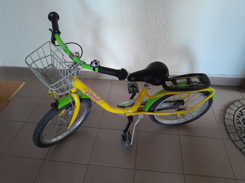 Rower Puky - koła 18 cali żółto zielony