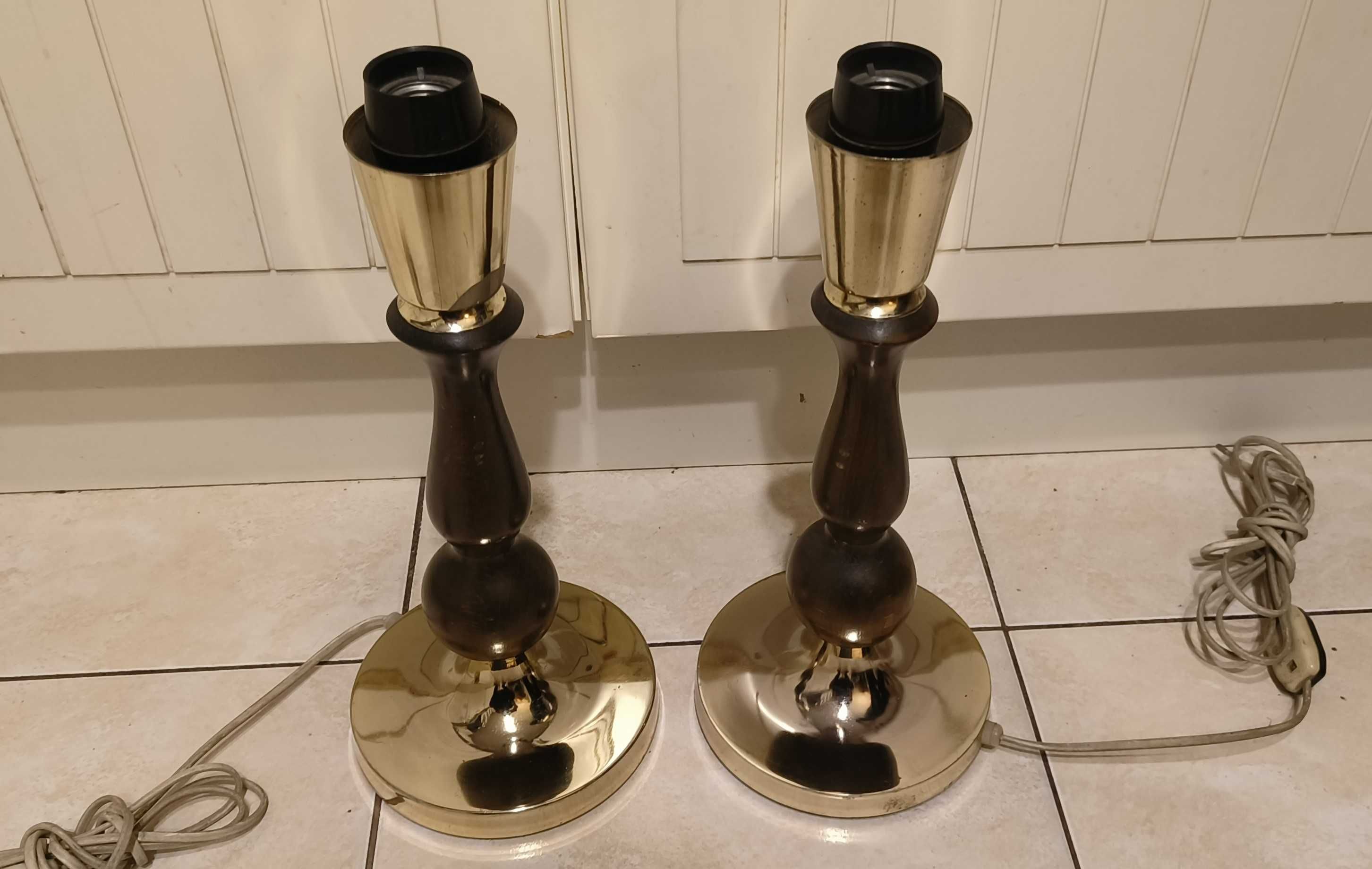 Lampy stołowe -oprawy Polam Poznań vintage PRL