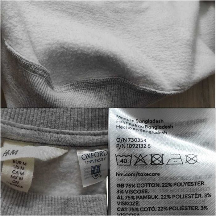 Тепла Кофта Толстовка H&M Oxford