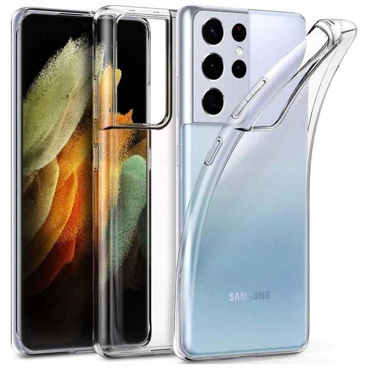 Etui transparentne do Samsung Galaxy S21 Ultra + Szkło Hartowane