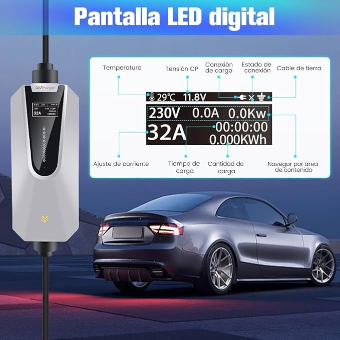 Carregador Portátil EV Tipo 2 – 7kW | Hexinex – 120 €
