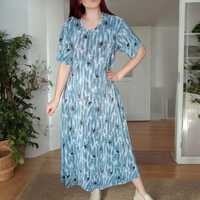 Długa maxi sukienka z krótkim rękawem plus size r. 44/46 elastyczna
