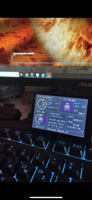 3,5 IPS дополнительный экран компьютера CPU GPU RAM HDD AIDA64