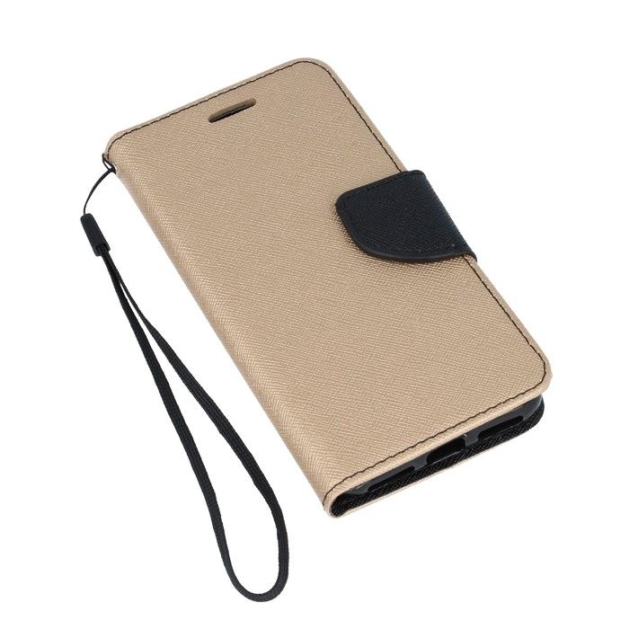 Etui Fancy Book do Motorola Moto G13 / G23 Gold / Black