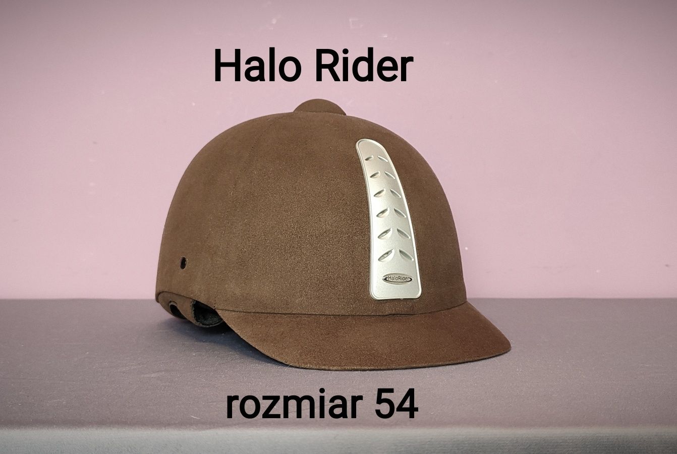 Kask jeździecki Halo Rider - rozmiar 54 - brązowy