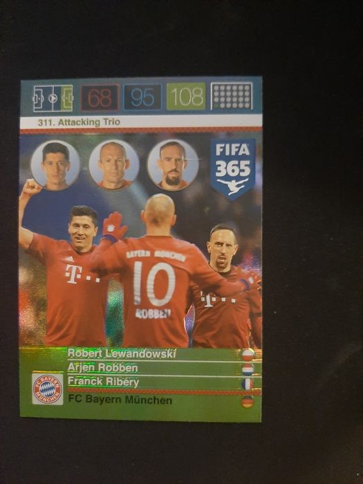 Karta piłkarska - Attacking Trio Roben Lewandowski Ribbery