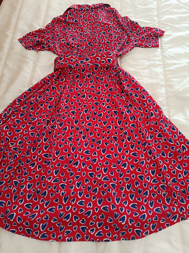 Vendo vestido midi, tamanho S, Cortefiel