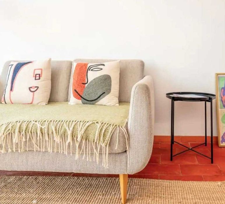 IKEA SMEDSTORP Sofa beige/cinza