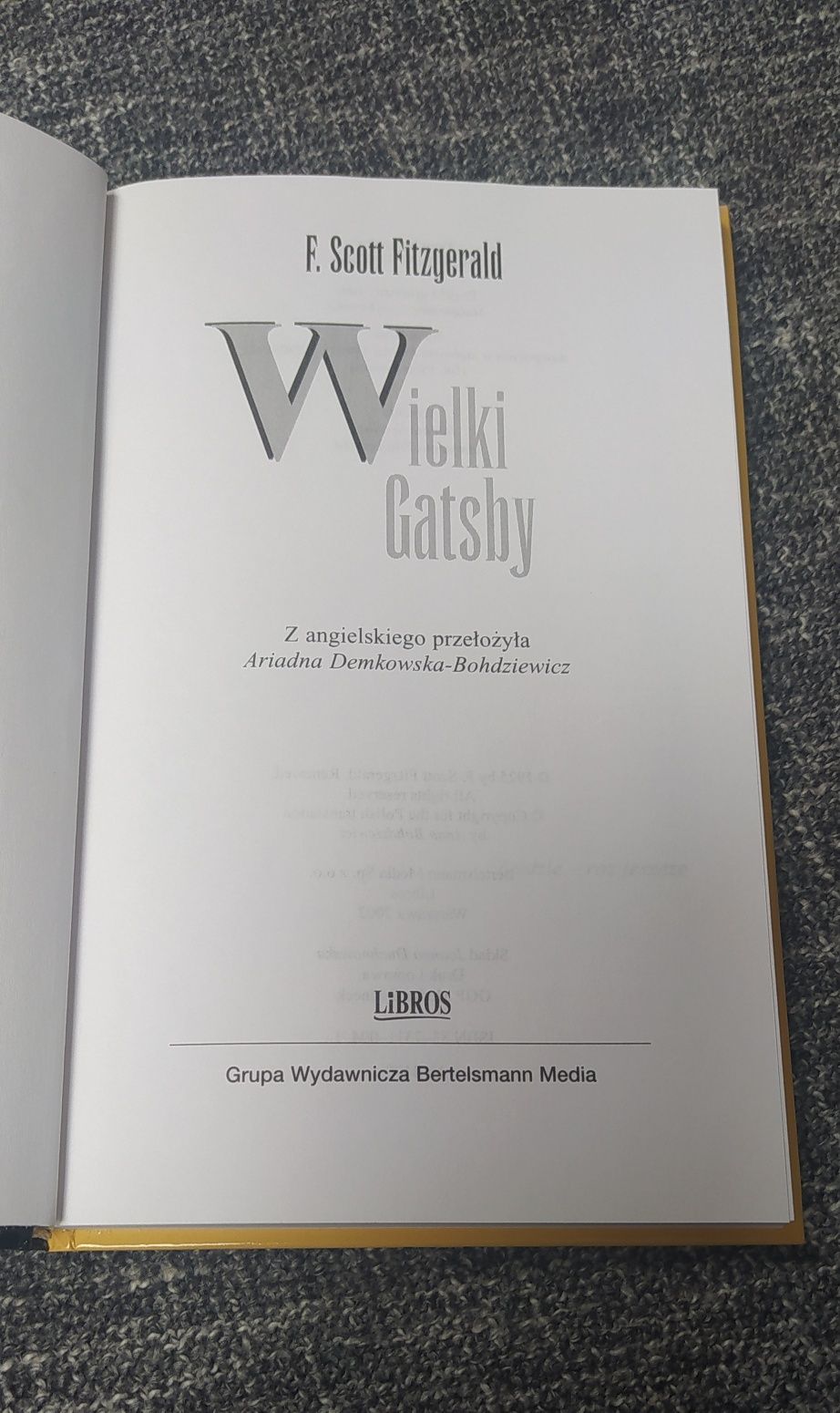 Książka "Wielki Gatsby"