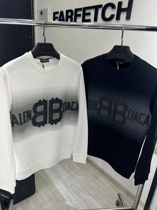 Nowe męskie bluzy balenciaga s-xxl czarne