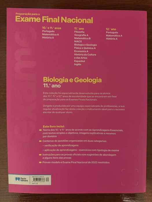 Preparacao para Exame Final Nacional 11ano - Biologia e Geologia 2023