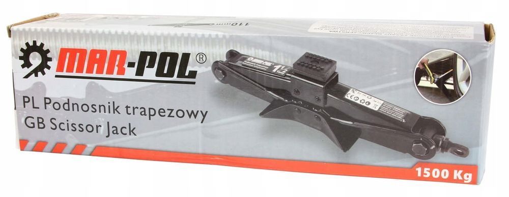 Podnośnik Samochodowy Trapezowy Lewarek Klucz Guma