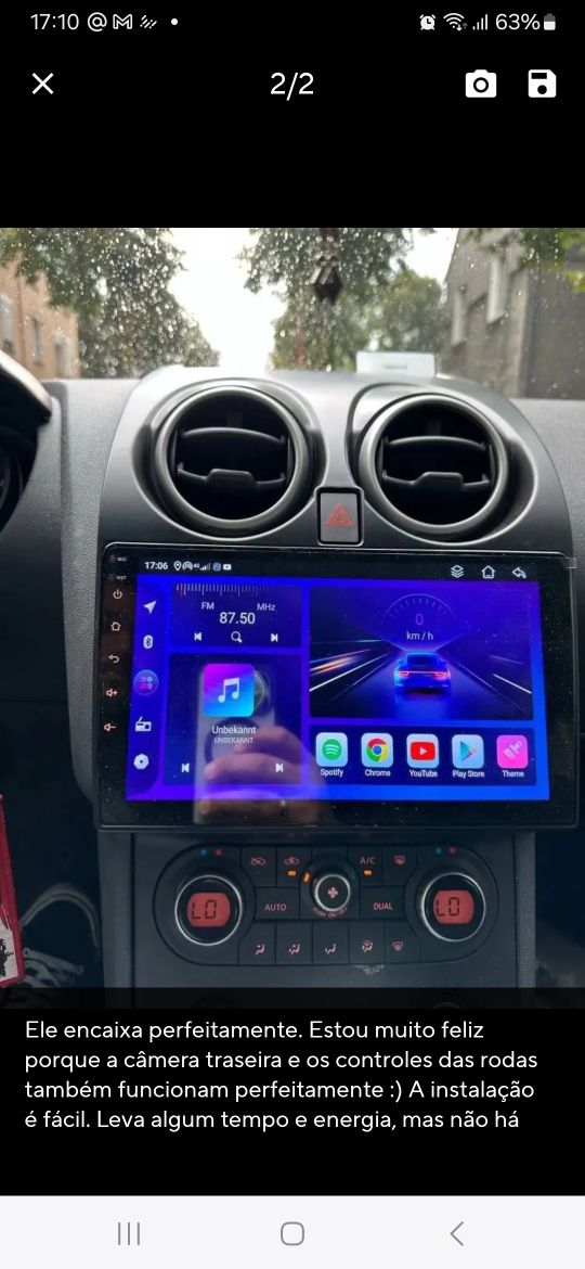 Radio Android pára Nissan Qashqai