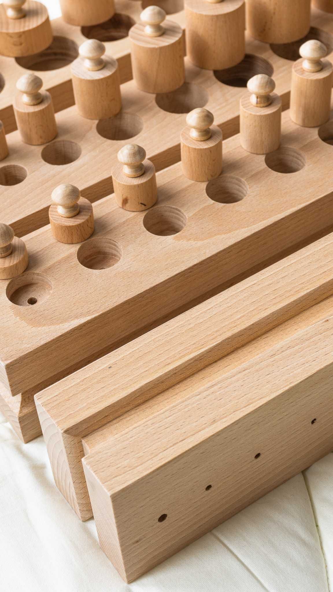 Cylindry Do Osadzania Montessori drewno bukowe PROMOCJA