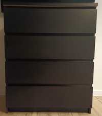 Komoda MALM IKEA 4-szuflady czarnobrąz 80x100cm