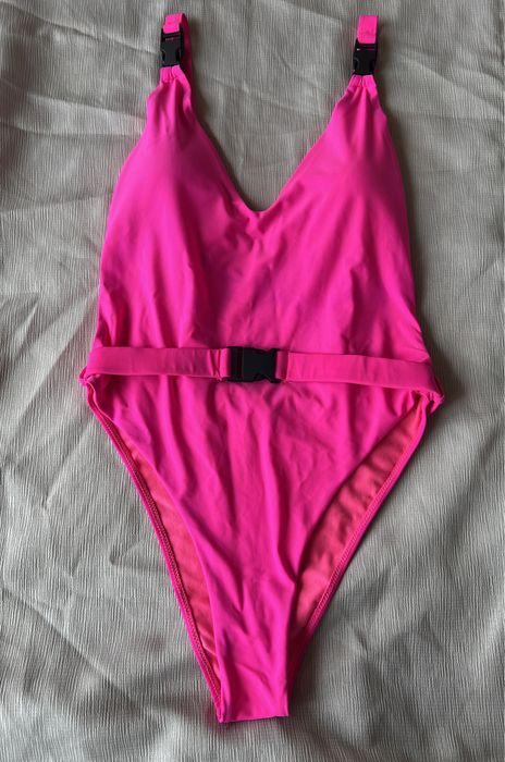 Купальник рожевий фуксія суцільний 46 48,цельный сдельный розовый слит