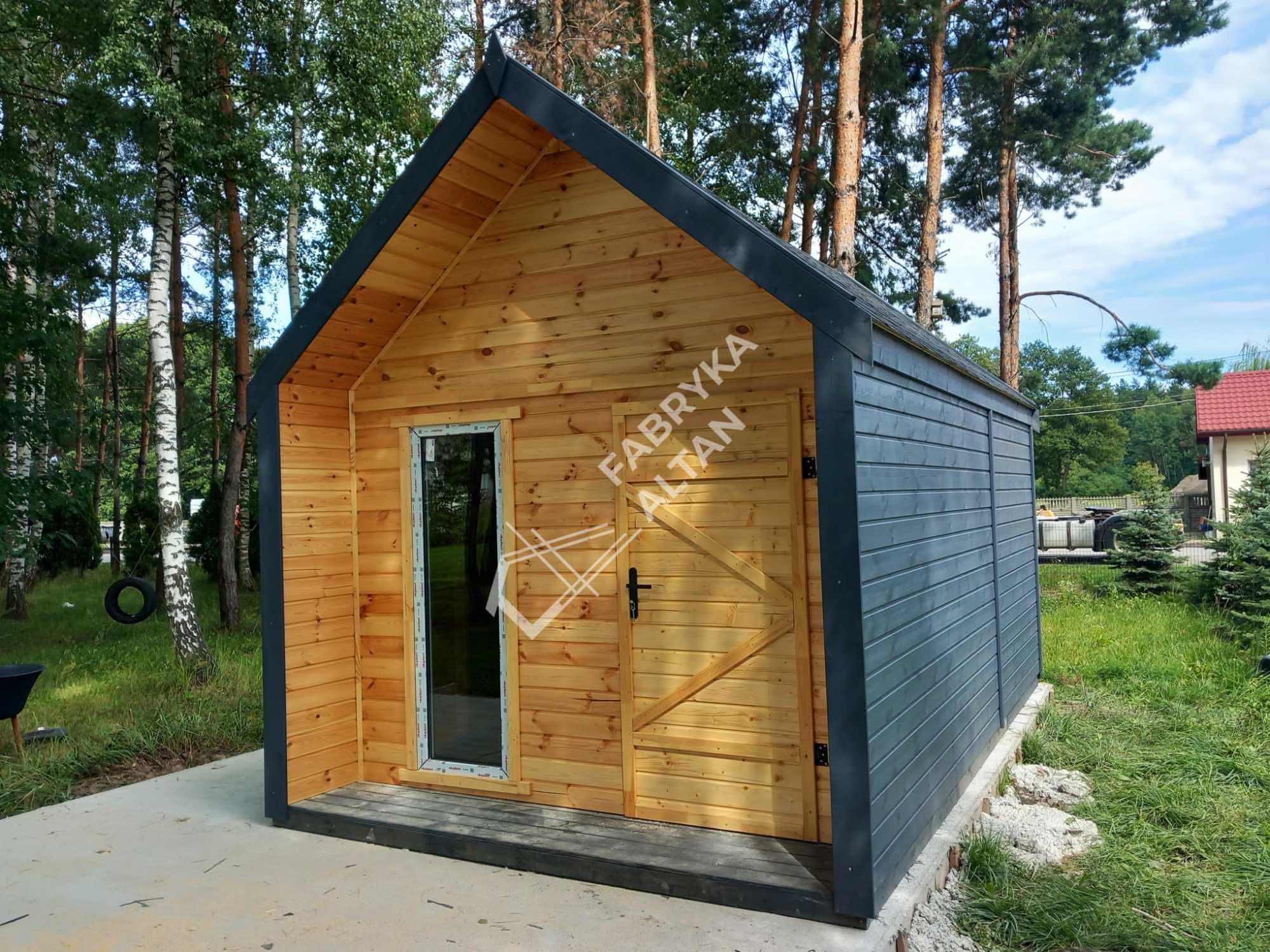 Domek, drewniany, nowoczesny, stodoła, nowoczesna, domki, 3x5m