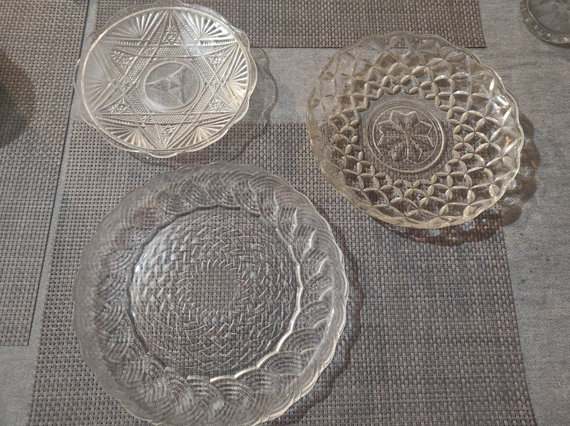 Conjunto de 3 pratos vintage antiguidade