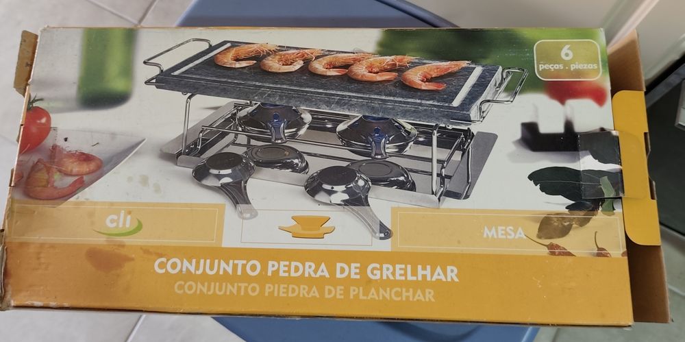 Pedra grelhar como nova