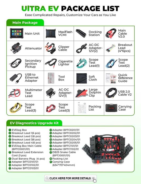 Autel Maxisys Ultra EV Electric KITS  Scanner. 2025 Top Autel