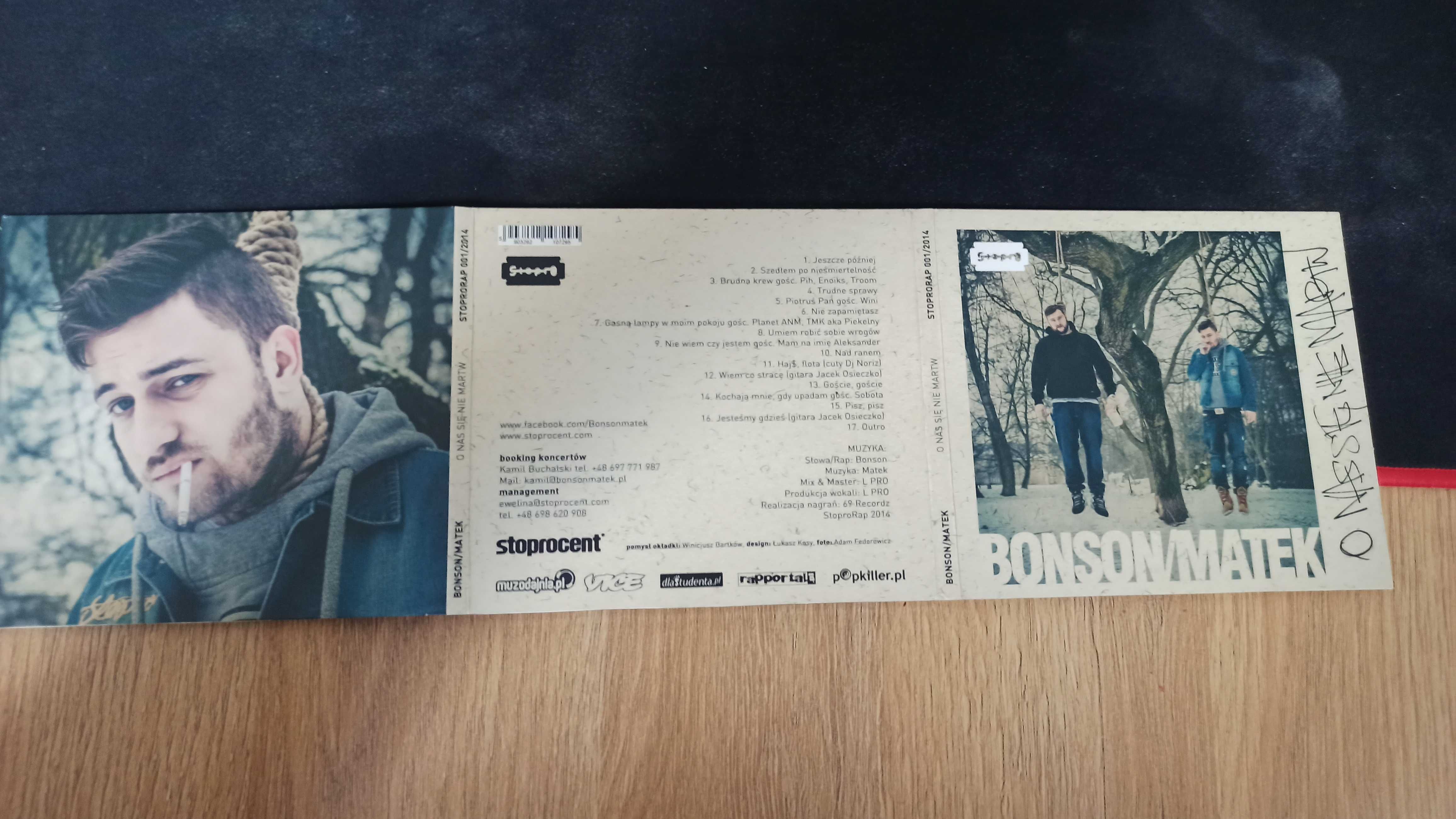 Bonson Matek O nas się nie martw płyta CD rap hip hop