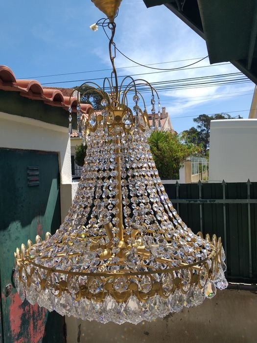 Lustre de Cristal e latao