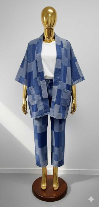 Ulla Popken komplet damski jeans boho r.48