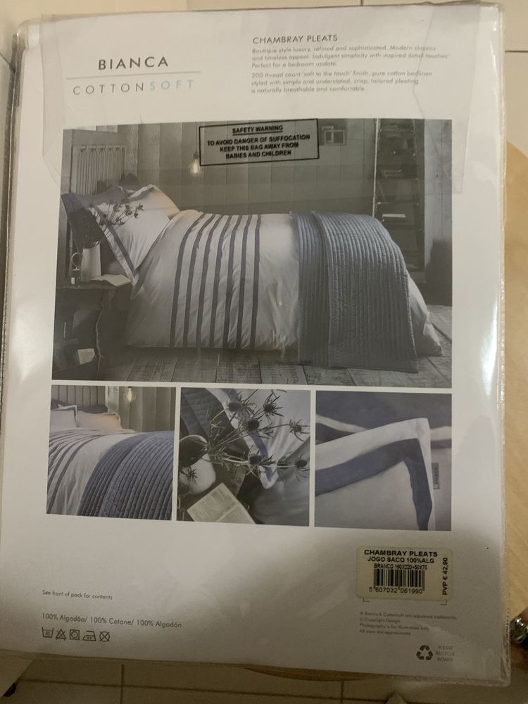 Jogo de cama de solteiro novo