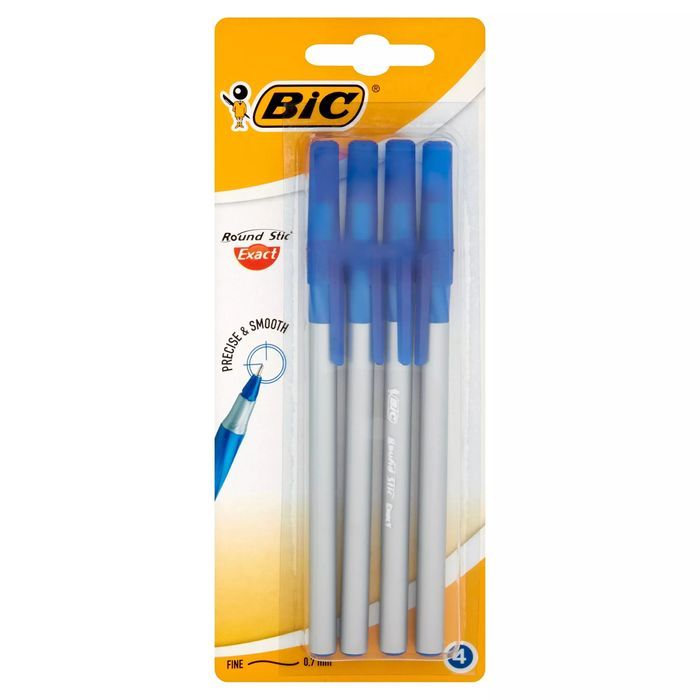 Długopis BIC Round Stic Exact niebieski blister 4szt. BIC
