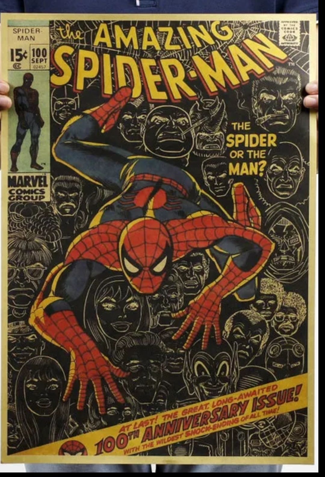 Человек паук  постер в стиле комикс
