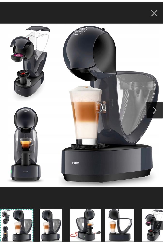 Ekspres kapsułkowy Krups Dolce Gusto Infinissima 15 bar srebrny/szary