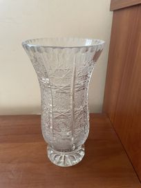 Kryształowy wazon z PRL wysokosc 25 cm