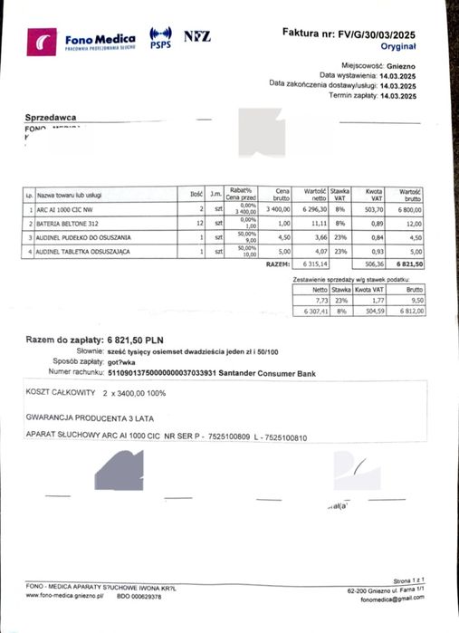 Aparat słuchowy Aidibel  nowy