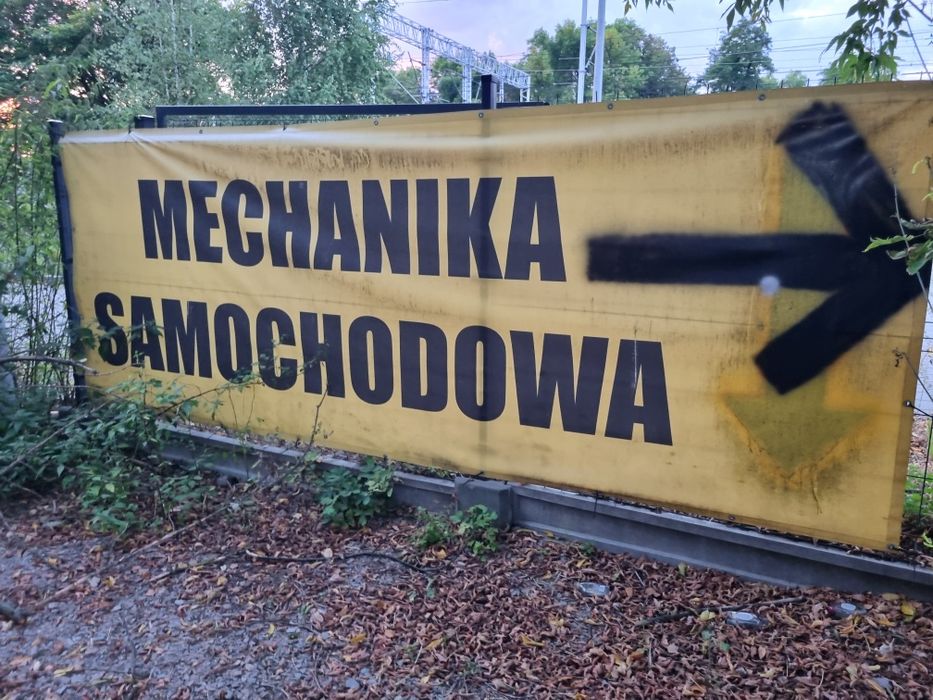 Baner Reklama Duży i Mały Mechanika Samochodowa Strzałka Kierunek 4mdł