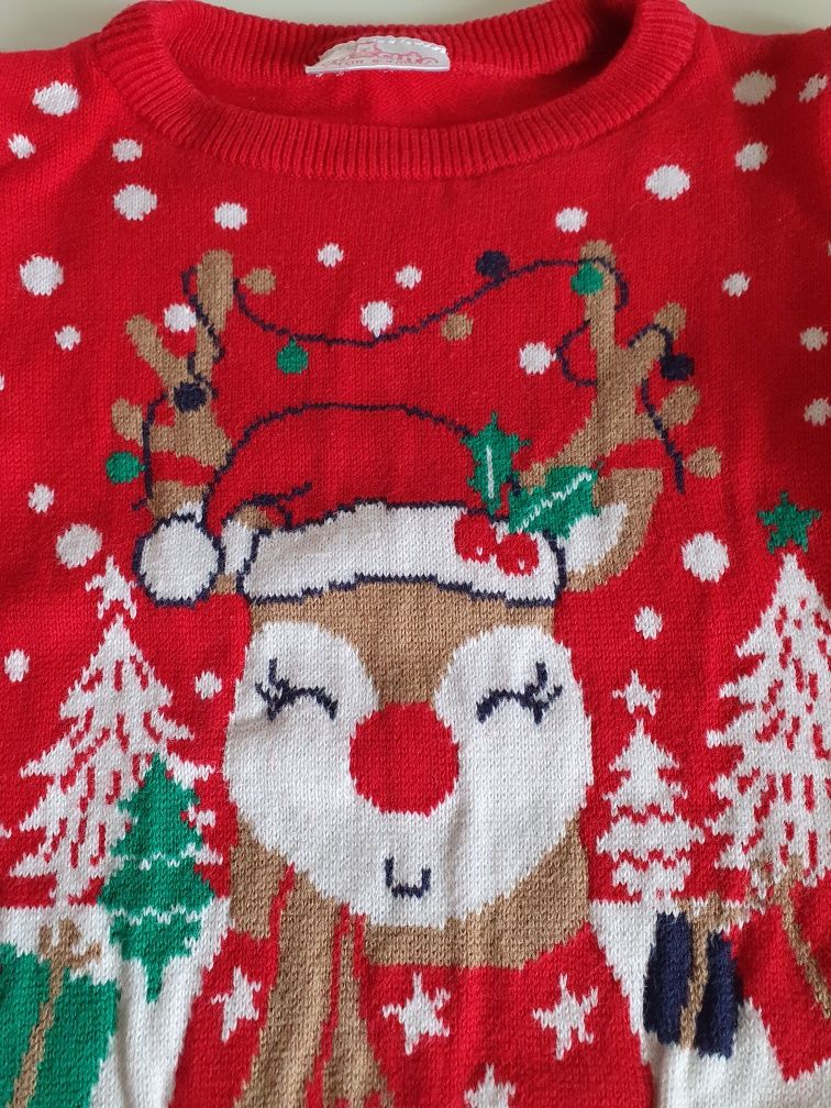 Sweterek świąteczny r. 74