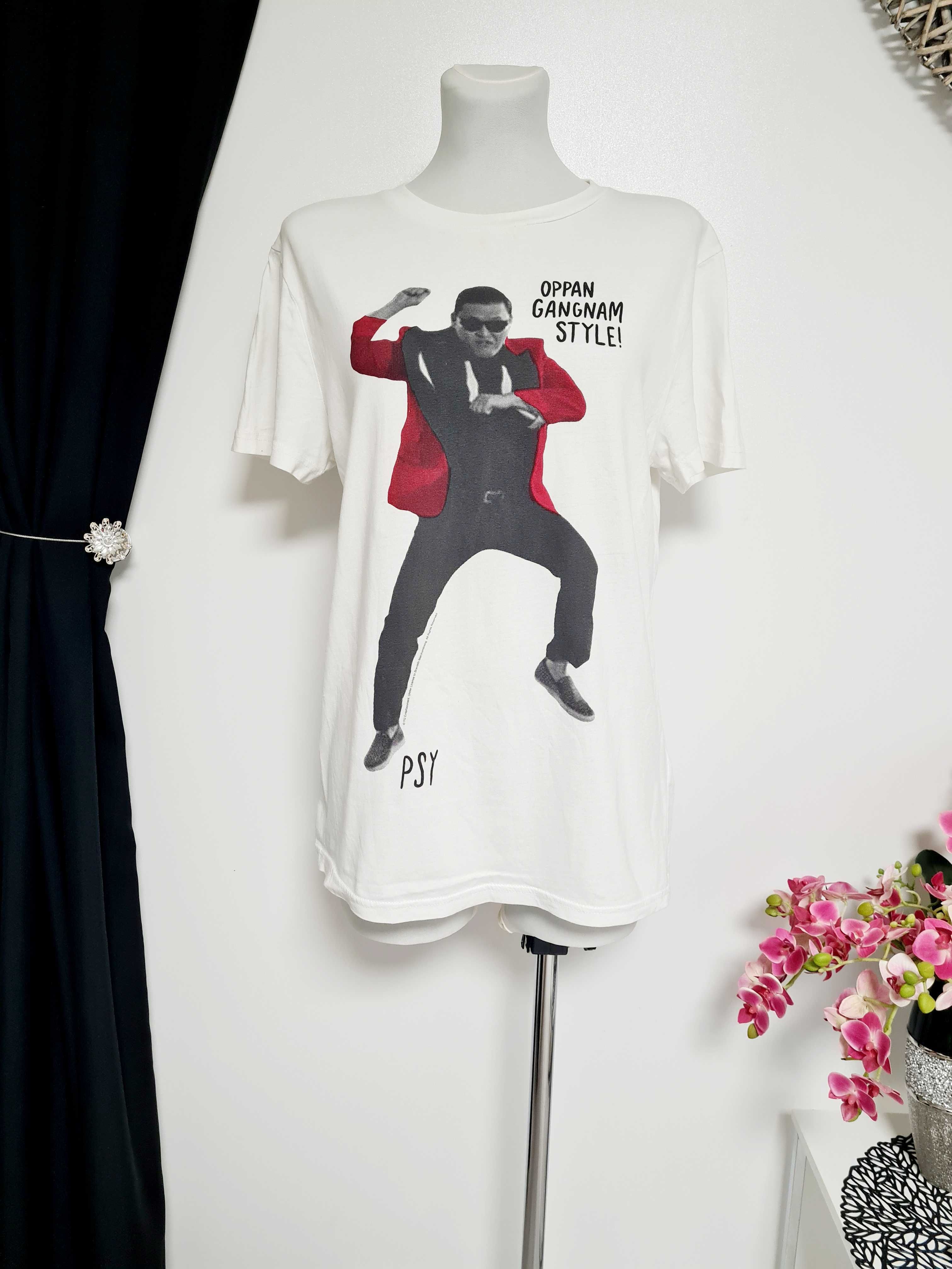 392. Klasyczna biała bluzka damska koszulka t-shirt oversize M 38