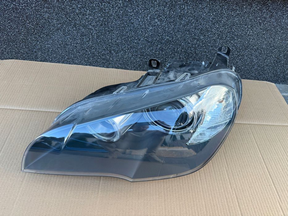 bmw x5 e70 06- lampa przod lewa ladna demontaz zwykla soczewka h7 eu