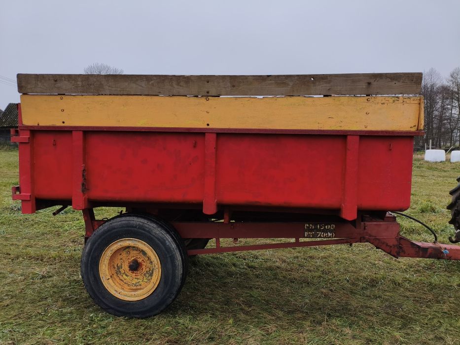 Przyczepa wywrotka skorupa jednoosiowa 6t 7t