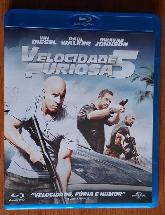Coleção DVDs Velocidade Furiosa (1, 2, 3: Tóquio Drift, 4 e 5)
