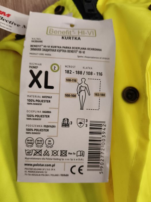 Kurtka odblaskowa  Singer safety rozmiar XL na jesień wiosne lub zimow