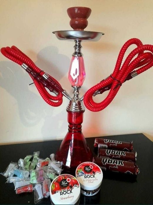 Pack  Shisha 45 cm 2 mangueiras (+carvão +boquilhas)