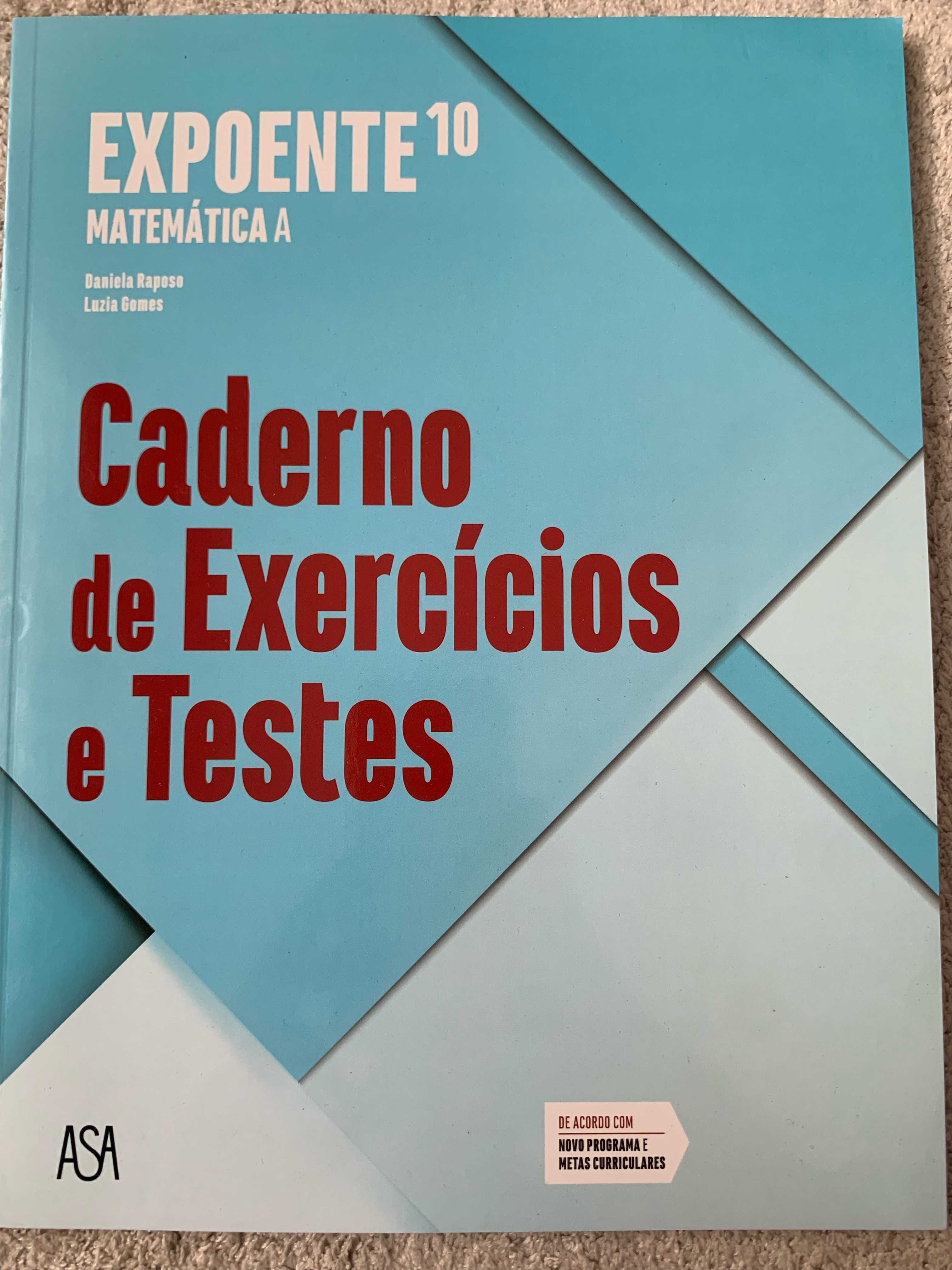 Manuais e caderno de atividades- matematica 10ano- Expoente 10