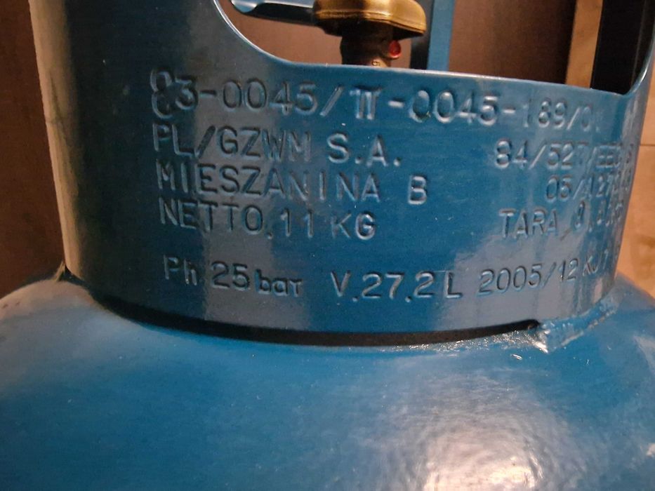 NOWA Butla gazowa 11 kg GZWM – nabita pełna
