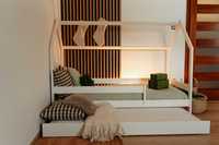 Łóżko podwójne drewniane DOMEK